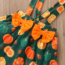 Load image into Gallery viewer, Halloween Pumpkin Bow Girl Set(AY1402)