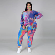 Load image into Gallery viewer, Tie-dye fashion long sleeve casual suit(AY1302)