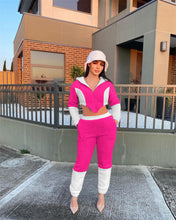 Load image into Gallery viewer, Teddy velvet color matching two-piece suit(AY1463)