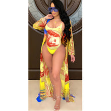 Load image into Gallery viewer, Dollar print swimsuit suit XH21240