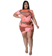 Load image into Gallery viewer, Sexy plaid drawstring dress(AY1976)