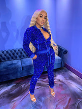 Load image into Gallery viewer, Sexy sequined velvet stitching suit(AY1546)