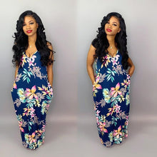 Load image into Gallery viewer, Casual loose print suspender Dress AY1936