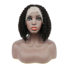 Load image into Gallery viewer, Human hair T-shaped lace bob curly wave wigs(AH5029)