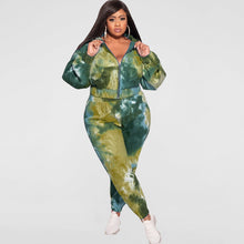 Load image into Gallery viewer, Tie-dye casual two-piece suit(AY1594)