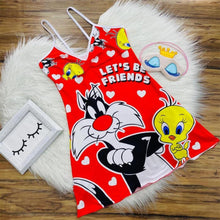 Load image into Gallery viewer, Cartoon print suspender dress(AY1566)
