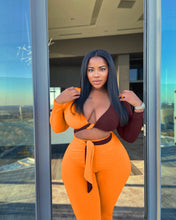 Load image into Gallery viewer, Sexy two-color stitching two-piece set(AY1668)