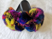 Load image into Gallery viewer, Hot selling fur ball slippers