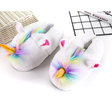 Load image into Gallery viewer, Hot Selling Fantasy Unicorn Plush Slippers(HPSD131)