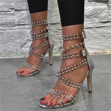 Load image into Gallery viewer, Fashion studded stiletto sandals(HPSD190)