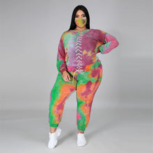 Load image into Gallery viewer, Tie-dye fashion long sleeve casual suit(AY1302)