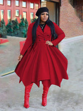 Load image into Gallery viewer, Double-breasted lapel collar trench coat long coat(AY1470)