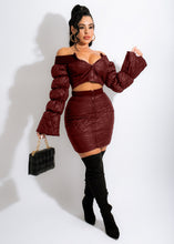 Load image into Gallery viewer, Lantern sleeve and one-word neck skirt suit(AY1526)