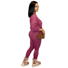 Load image into Gallery viewer, Solid color round neck thickened casual suit(AY1453)