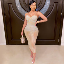 Load image into Gallery viewer, Sexy hot drilling mesh sling dress(AY1542)