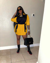 Load image into Gallery viewer, Contrast Color Tank Top Shirt Dress Two Piece Set(AY1878)