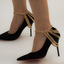 Load image into Gallery viewer, Metal chain tassel anklet shoe chain(AE4090)