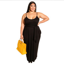 Load image into Gallery viewer, Plus size solid color suspender dress AY1198