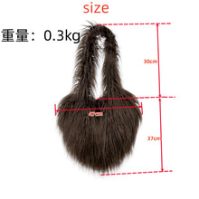 Load image into Gallery viewer, Personalized heart-shaped plush shoulder bag AB2142
