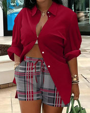 Load image into Gallery viewer, Fashion printed temperament commuting two-piece set AY3058
