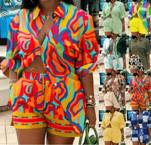 Load image into Gallery viewer, Fashion printed temperament commuting two-piece set AY3058

