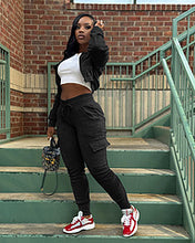 Load image into Gallery viewer, Plush overalls casual sports two-piece set AY3273

