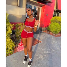 Load image into Gallery viewer, Casual sports solid color shorts vest suit AY3404
