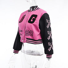 Load image into Gallery viewer, Versatile contrasting color baseball jacket top AY3333
