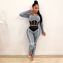 Load image into Gallery viewer, Contrast color sports suit (AY1355)

