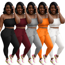 Load image into Gallery viewer, Pleated tube top leisure suit AY1114
