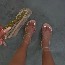 Load image into Gallery viewer, New ladies flat sandals with rhinestones HPSD035
