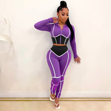 Load image into Gallery viewer, Contrast color sports suit (AY1355)

