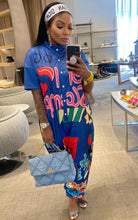 Load image into Gallery viewer, Fashion Wide Leg Printed Short Sleeve Jumpsuit（AY2310）
