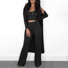 Load image into Gallery viewer, Hang strip long-sleeved jacket vest pants 3-piece set（AY1310）
