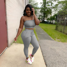 Load image into Gallery viewer, Pleated tube top leisure suit AY1114
