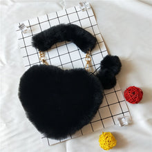 Load image into Gallery viewer, Heart-shaped fur handbag RH1046
