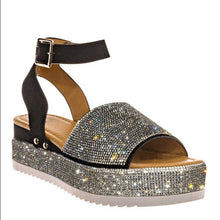 Load image into Gallery viewer, Rhinestone  flat buckle fish mouth women&#39;s shoes HPSD217

