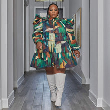Load image into Gallery viewer, Fashion printed ruffle dress AY2639

