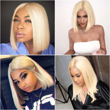 Load image into Gallery viewer, 10A 613 Bob human hair T-lace straight Lace wig（AH5033）
