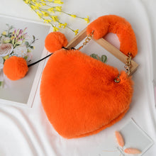 Load image into Gallery viewer, Heart-shaped fur handbag RH1046
