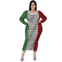 Load image into Gallery viewer, Fashion thread print colorful dress（AY1749）
