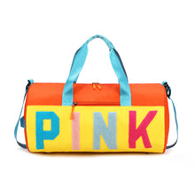 Load image into Gallery viewer, PINK color-blocking shoulder bag (normal product, non-brand)
