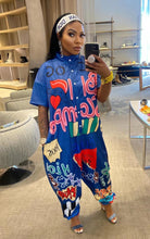 Load image into Gallery viewer, Fashion Wide Leg Printed Short Sleeve Jumpsuit（AY2310）
