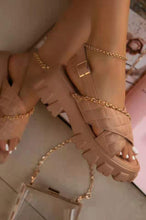 Load image into Gallery viewer, Diamond plaid buckle platform sandals（HPSD100)

