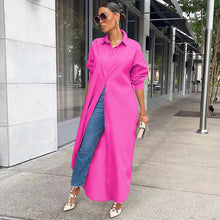 Load image into Gallery viewer, Fashion Solid Color Long Shirt （AY1669）
