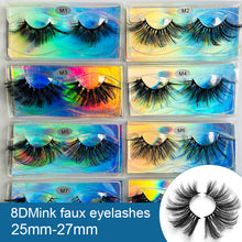 Load image into Gallery viewer, Hot selling 25mm8D imitation mink false eyelashes
