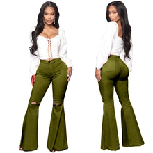 Load image into Gallery viewer, fashion all-match wide-leg denim flared pants（AY1300)
